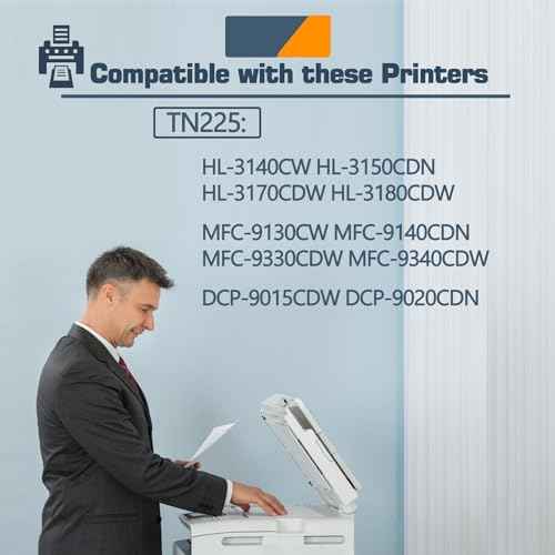 TN-221BK TN221BK Compatible TN221 TN225 Black Toner Cartridge Replacement for Brother TN-221 HL-3170CDW MFC-9330CDW MFC-9140CDN Toner. (1 Black)