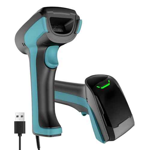 Industrial Barcode Scanner,Handheld2D&1D QR Code Reader withAutomatic Screen Scanning USBWired for Computer, POS, Mac lldeafor Warehouse, Logistics,Supermarket, Library