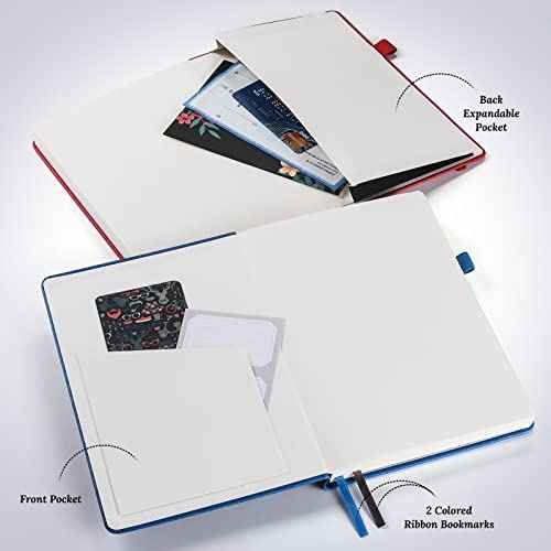 Dotted Journal Notebook, 7 Pack Leather Bullet Dot Grid Journal for Women Men, Notebooks Bulk for Students, Office, Journaling, Writing, Drawing, 120 GSM Thick Paper, Numbered Page, A5, Multi Colors