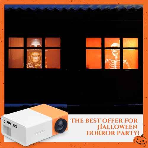 2 Pcs Halloween Window Projector 62.5" x 35" Holographic Rear Projection Screen Set Portable Fabric Double Sided Projector Screen for Projecting Halloween Videos Haunted Windows Film Night