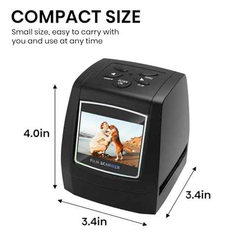 Mini Digital Film & Slide Scanner ? Converts 35mm Negatives & Slides to JPEG Photo ? Includes 2.4 LCD Screen ? Easy Load Film Adapters