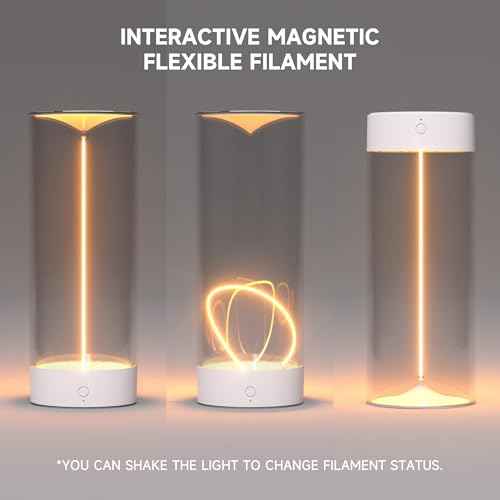 AUGE LIGHT Minimalist Desk Lamp Cordless Table Lamps LED Rechargeable Modern Nightstand Lights Dimmable with 3 Levels for Gaming, Home Office, Bedroom, Living Room, Kitchen, Bar, Restaurant