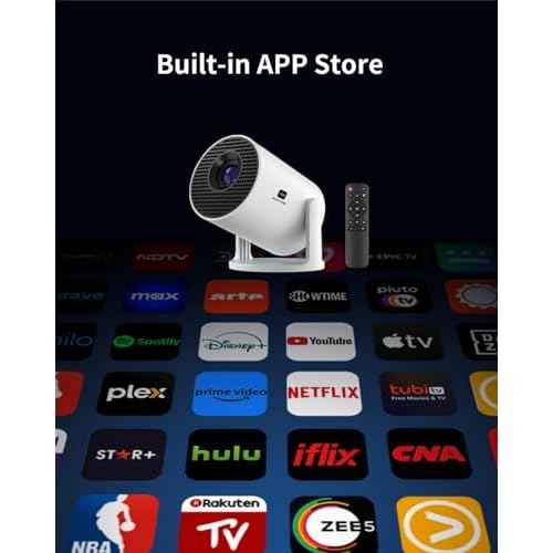 Mini Projector with Wifi and Bluetooth, Small Protable TV Movie Projector for Bedroom,LED Short Throw Phone Projector for iPhone with Full HD 1080P Auto Keystone