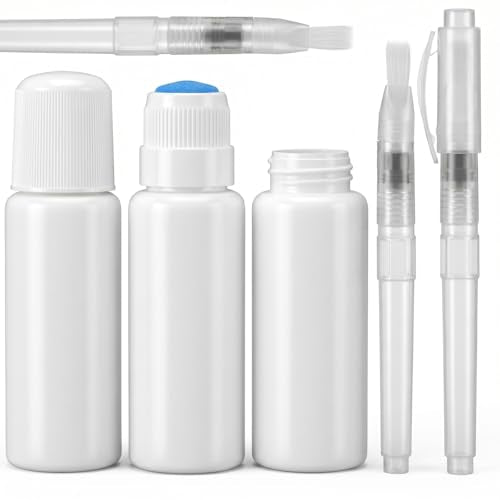 Skrfren Envelope Moistener Set - 6 Pack Water-Based Sealers with Nylon Brush for Office & Home