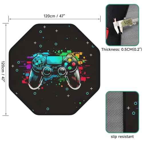 47"x47" Premium Floor Mat for Office Chair - Durable Office Chair Mat for Tile & Hardwood Floors - Versatile Chair Mat & Under Desk Protector for Rolling Office & Gaming Chairs