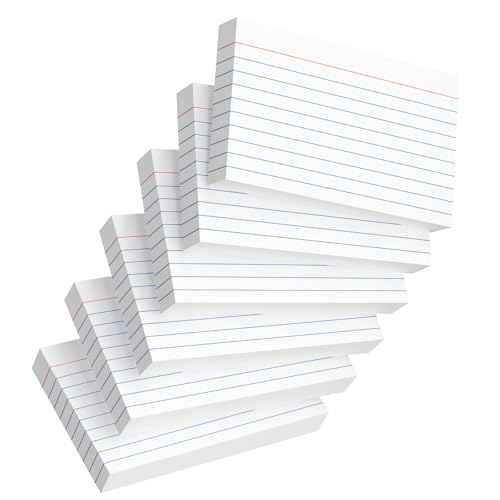 Index Cards 3x5 Inch, 300sheets, Flash Cards,Ruled Lined White Note Cards Paper For Studying, Schools Supplies, College, Office And Home Organization, Note Taking Supplies