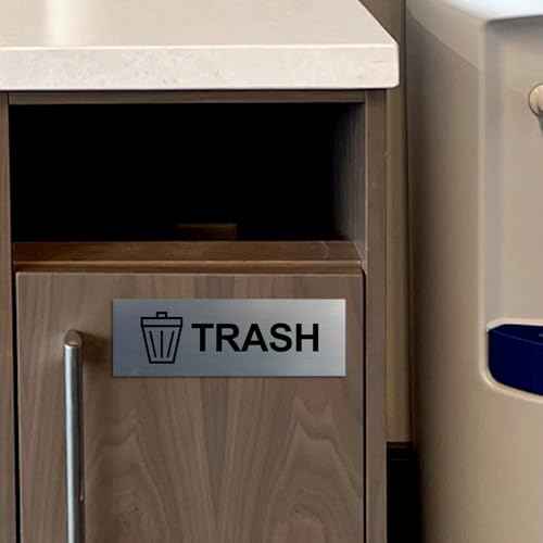 Basic Trash Sign (Black) - Medium 5 Pack