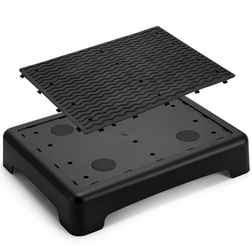Lawei 3.5 Inch Mobility Step Stool - Wide Non-Slip Platform, Supports 440 lbs