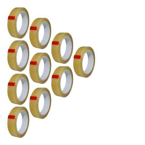 GGR Supplies T.R.U. Cello Eco-Fiendly Biodegradable Cellophane Clear Stationery/Light Duty Packaging Cellulose Sealing Tape: 1 in. (W) x 72 yds. (L) - 3 in. core (Pack of 10)