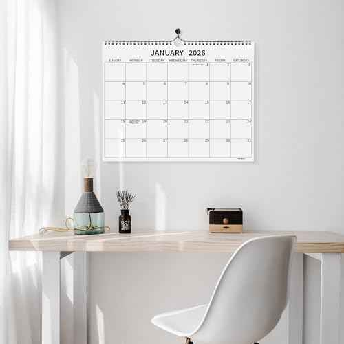 Wall Calendar 2025-2026, 16 Months Calendar September 2025 to December 2026, 14"¡¿11" Hanging Calendar for Home Office School Planning