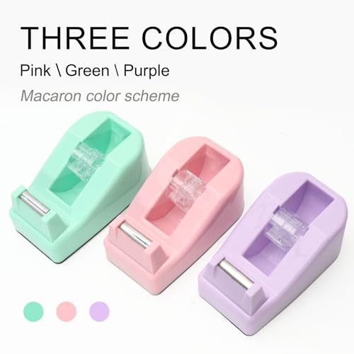 ROSEUP Purple Heavy Duty Desktop Tape Dispenser with Non-Skid Base
