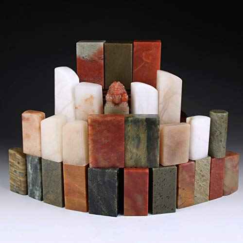 27 pcs/Set Stone Seal Set Chinese Name Stamp Stone Seal Letter Sealing Blank Stamp for Painting Calligraphy Art Supply