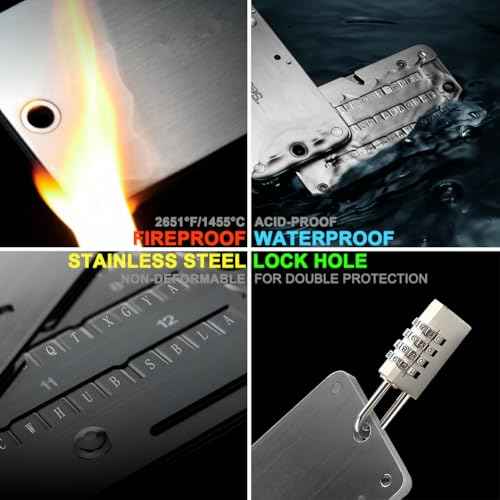 Crypto Seed Storage, Crypto Stanless Steel Capsule Metal Wallet, Cold Storage Backup, 24 Words Bitcoin Key Phrase Storage, Steel Plate, Compatible with Ledger, Trezor, KeepKey