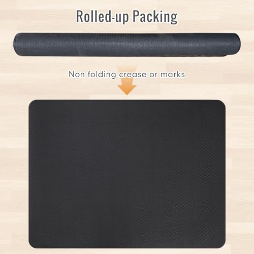 Higoom 36x48 Anti-Slip PVC Chair Mat for Hard Floors - Black, Heavy Duty Waterproof Floor Protector