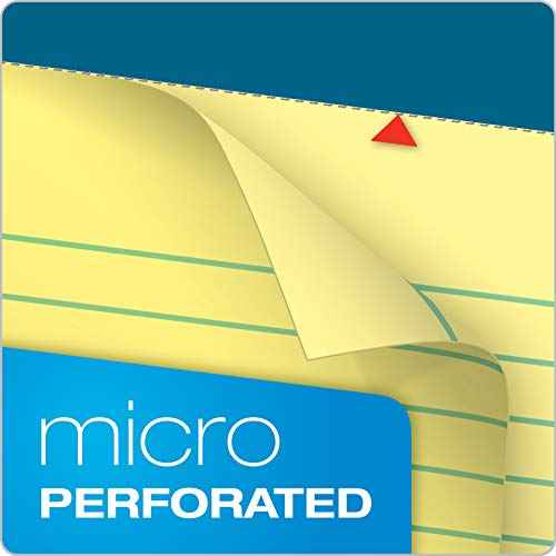 TOPS Docket Writing Pads, 8-1/2" x 11-3/4", Legal Rule, Canary Paper, 50 Sheets, 12 Pack (63400)