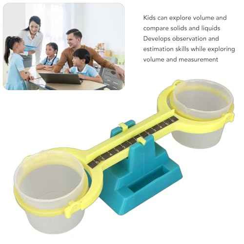 Sorandy Kids Balance Scale, Plastic Classroom Primary Bucket Balance Scale with Scale, Observation, and Estimation Skills, for Measuring Mass and Volume in Classroom or Home Use