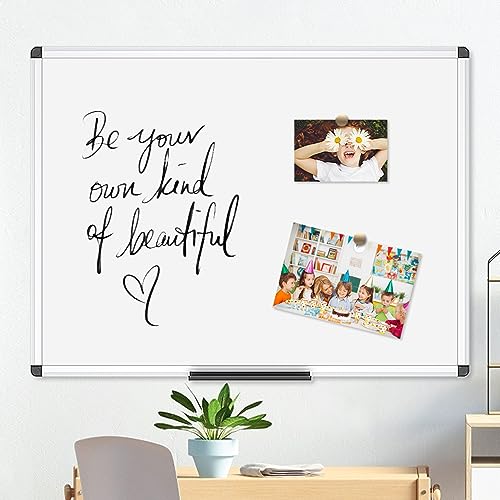 VIZ-PRO Magnetic Dry Erase Board, 24 X 18 Inches,3 Pack, Silver Aluminium Frame