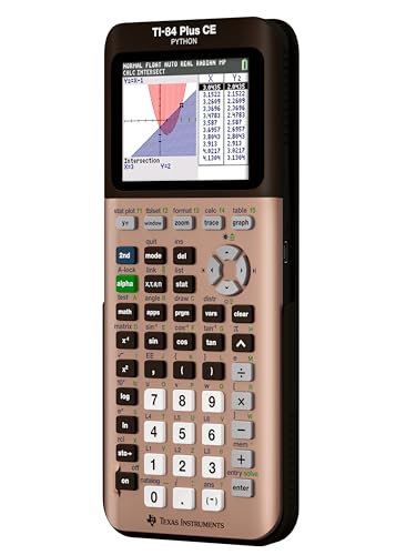 Texas Instruments TI-84 Plus CE Graphing Calculator Rose Gold - High-Resolution Color Display