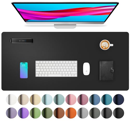 Aothia Waterproof Non-Slip Desk Pad Protector 23.6 x 13.7 Inches Black