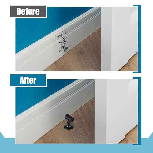 2 Pack Heavy Duty Floor Mounted Door Stop 3 in Aluminum Commercial Grade Door Stopper with Rubber Bumper & Stainless Steel Screws, Black