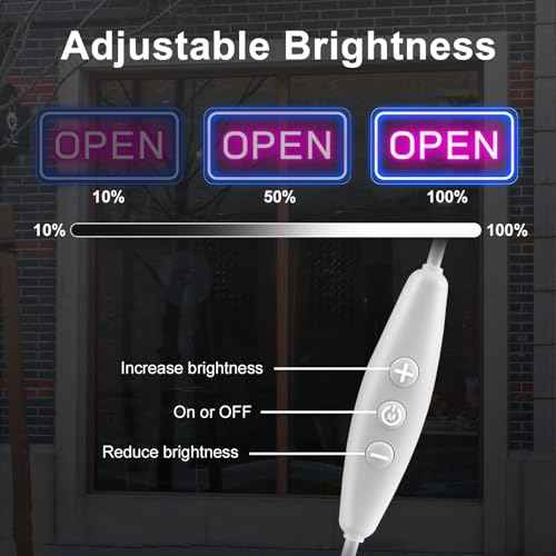 Neon Open Signs for Business, 16''x 9'' LED Open Sign, Super Bright Open Neon Sign (Blue&Pink), with ON/OFF Switch & Adapter, Neon Light Up Sign for Window Party Wall Bars Coffee Club Hotel
