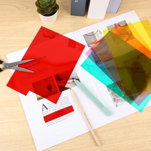 Colored Overlays for Dyslexia Reading Sheets 12 Pack - Visual Stress Relief Tools
