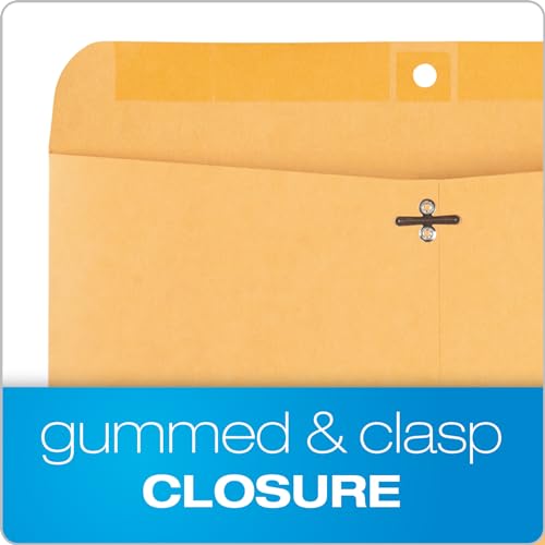 9 x 12 Inch Clasp Envelopes Brown Kraft Heavyweight 28 lb - 100 Pack