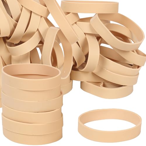 Foshine Rubber Bands #84 – 3.5 x 0.5 in, 50pc Heavy Duty Beige