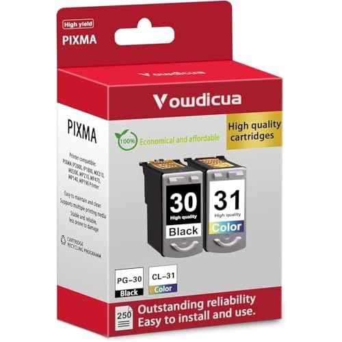 PG-30 CL-31 Ink Cartridges 2Pack - High Capacity Compatible for Canon PIXMA iP2600 iP1800 MX310 MX300 MP210 MP470 MP140 MP190 Printer, (1 Black, 1 Color)