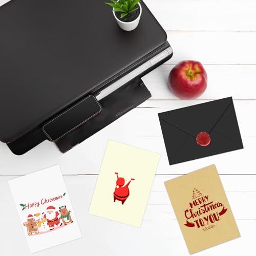 50 Pack Brown Gift Card Envelopes 4x2.75 Inches with Blank Cards - Rinrda