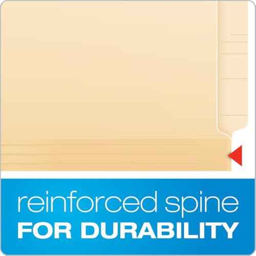 Pendaflex 13160 Laminated Spine End Tab Folder with 2 Fastener, 11 pt Manila, Letter (Box of 50)