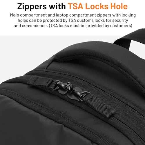 Laptop Backpack for Long Travel with 30-40L Expandable Large Capacity Water-resistant Black 1800D Oxford Fabric Lamination Fabric