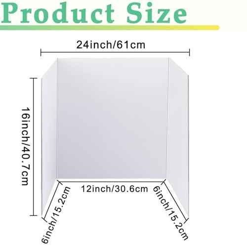 Trifold Poster Board, 24" x 16", 3-Pack, White Corrugated Project Boards for Science Fairs, School Projects, Event Displays, and Business Presentations