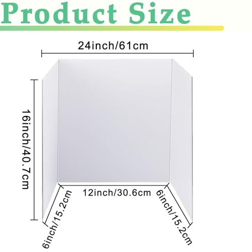 LonlyEagle 3-Pack White Trifold Poster Boards 24 x 16 Inches for Science & School Projects