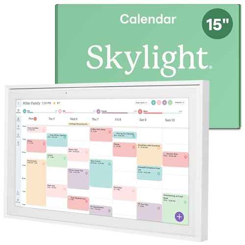 Skylight Calendar - 15" Digital Calendar - White
