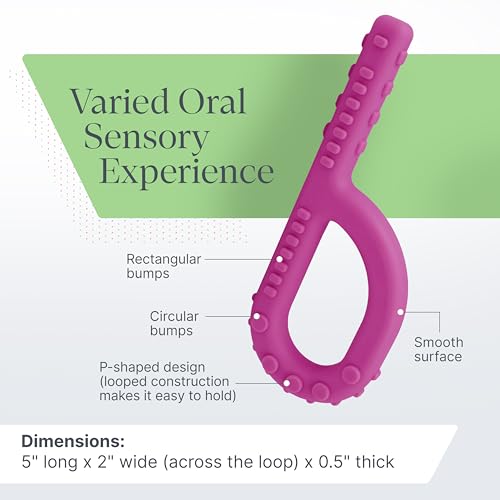 ARK Therapeutic Textured Grabber Sensory Chew - Very Firm, Forest Green - Avid Chewers
