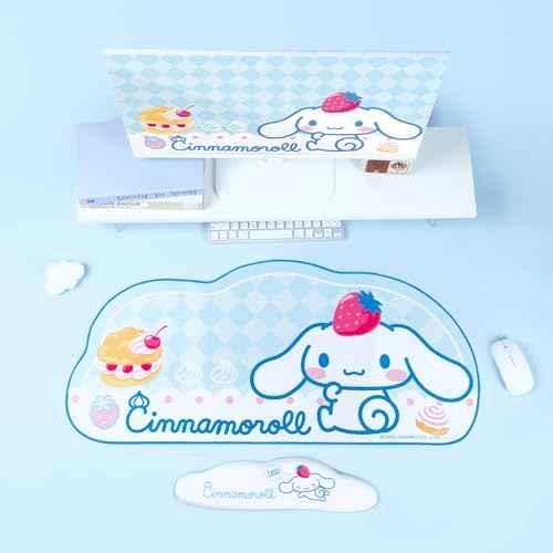Anime Dog Mouse Pad Wrist Rest Support Set, Non-Slip Desk Mat and Memory Foam Cloud Wrist Rest for Keyboard and Mouse, Perfect for Gaming or Home Office Work - DEG