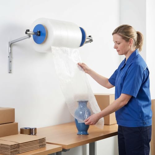 Wall Mount Bubble Wrap Dispenser for 40cm Rolls - Space-Saving Packaging Tool