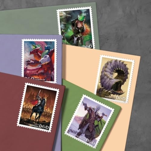 Dungeons & Dragons 2024 Collector Postage Stamps Sheet of 20 - 50th Anniversary