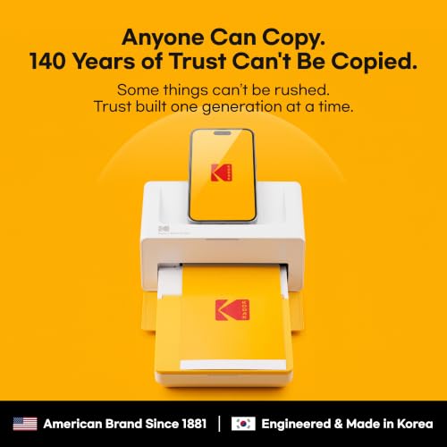 KODAK Dock Plus 4x6 Photo Printer with 50 Sheets - Smartphone Docking & 4PASS Dye Sublimation