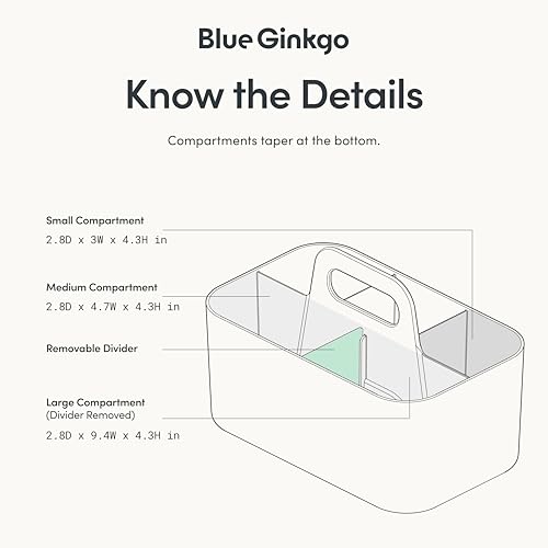 BLUE GINKGO Green Stackable Rectangle Organizer Caddy - Made in Korea