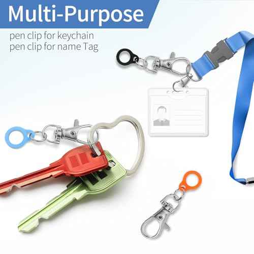 6PCS Retractable Pen Holders - Clip on Pens for Badge Reel, Perfect Pen Holder for Lanyard, Nurses, and X-ray Marker Holder