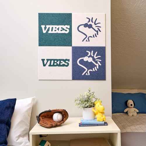 felt right Peanuts Collection Coolstock Indigo | Classroom Decor | Acoustic Wall Panels | Home Decor | Felt Wall Panels | Felt Tiles for Accent Walls | Decorative Bulletin Board