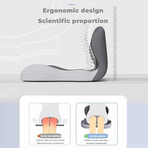 Back and Seat Cushion Seat Cushions for Sciatica Soothe+ seat Cushion Ergonomic Non Slip Memory Foam Seat Skin with Back Support for Car & Office, Lumbar Support (Black)