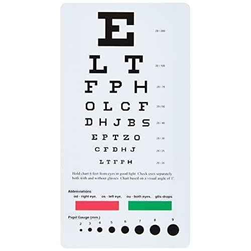 Prestige Medical PRE3909 Snellen Pocket Eye Chart