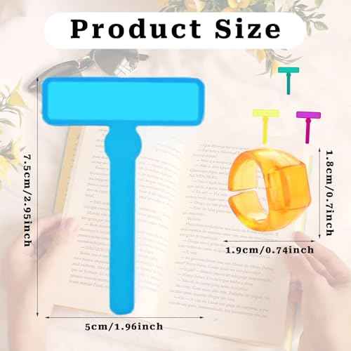 Finger Trackers - 14-Piece Dyslexia Reading Tools Set, Includes 8 Colored Highlighter Overlay Strips & 6 Finger Tracking Rings,Ideal for Guided Reading