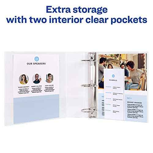 Avery Economy View 3 Ring Binder, 1" Round Rings, 1 White Binder (05711)