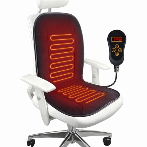 MAXCOM Heated Seat Cushion for Office Chair - Heating Pad for Back, Lumbar, Hip, Thigh with 7 Temperatures Levels - Warm Gift for Winter