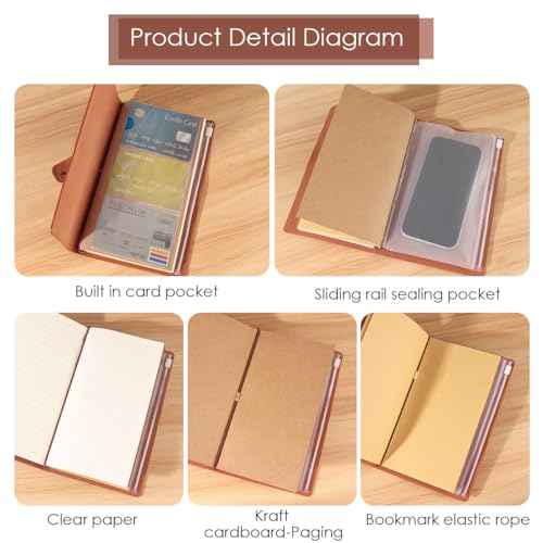Eterfordista Leader Gifts Thank You Gifts for Boss Leader Mentor Supervisor PM Retirement Leaving Coworker Farewell Bosses Day Promotion Celebration Birthday Gift Leader Definition Leather Planners 6PCS