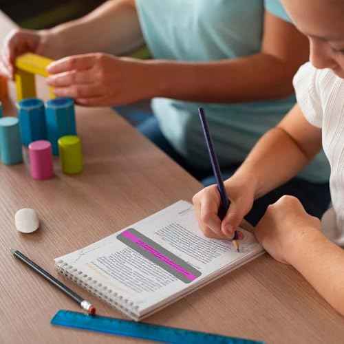 Dyslexia Tools Guided Reading Highlight Strips 16Pcs Guided Reading Strips, Colored Overlay Highlight Strip ADHD Tools Help with Dyslexia for Crystal Children and Teacher Supply Assistant